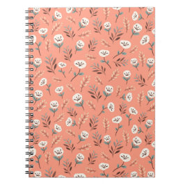 Carnet White Poppies on Vibrant Red Cover