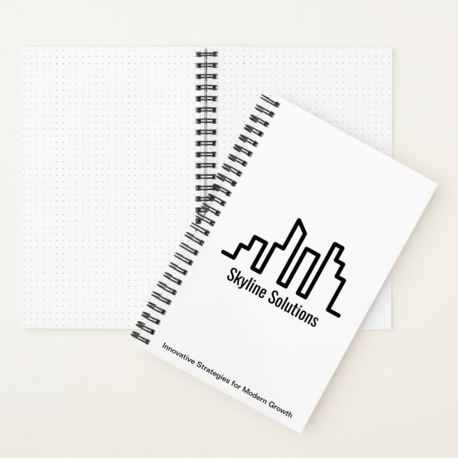Carnet White Spiral Notebook with Minimalist Design (À l'intérieur)