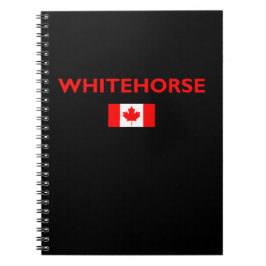 Carnet Whitehorse Canada Drapeau canadien Couleur foncée