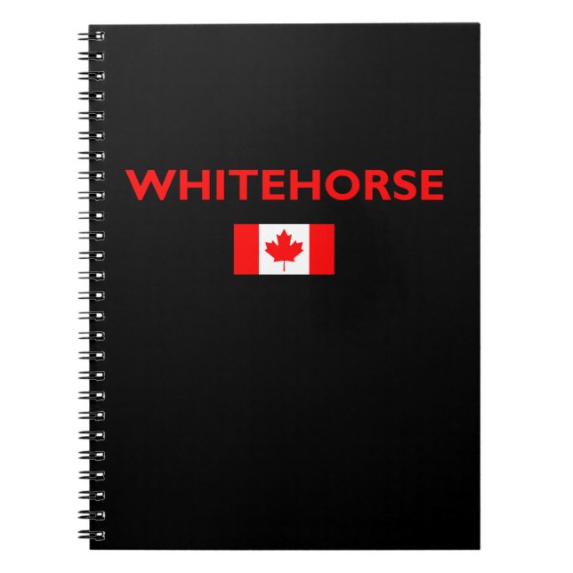 Carnet Whitehorse Canada Drapeau canadien Couleur foncée (Devant)