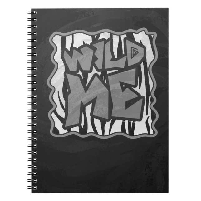 Carnet Wild Me Tiger noir et blanc (Devant)