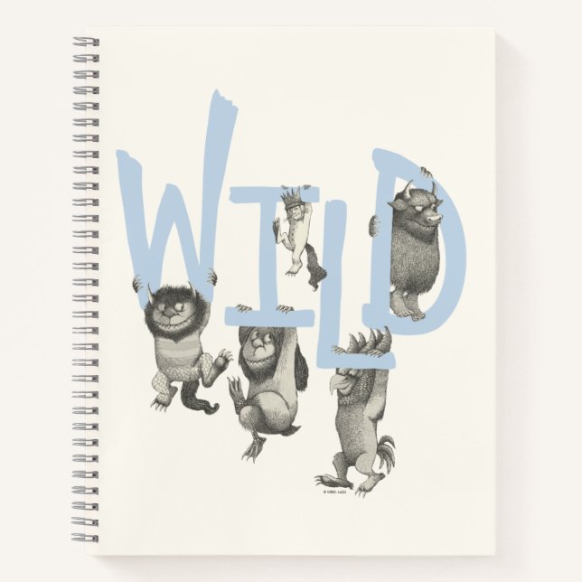 Carnet WILD | Wild Things et Max - Bleu (Devant)
