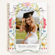 Wildflower Arch Photo Graduation Guest Book