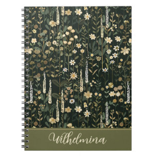 Carnet Wilhelmina Dark Daisy Floral