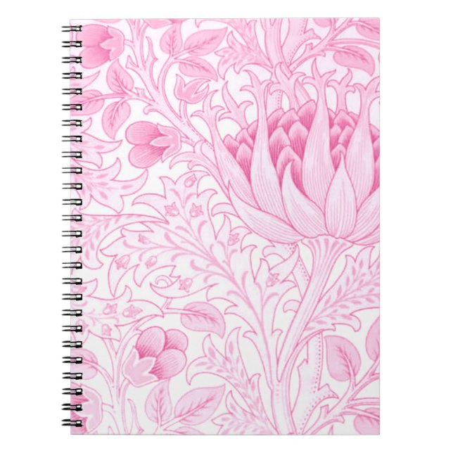 Carnet William Morris Artichoke rose pâle (Devant)
