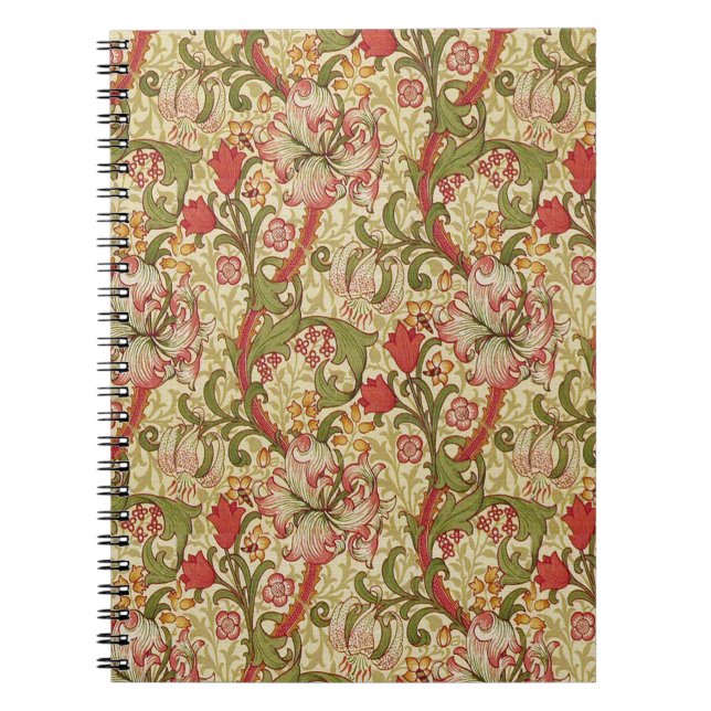 Carnet William Morris Golden Lily modèle floral (Devant)
