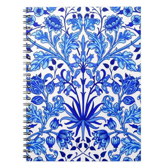 Carnet William Morris Hyacinth Imprimer, Cobalt bleu et b (Devant)