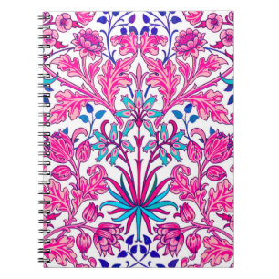 Carnet William Morris Hyacinth Imprimer, rose Fuchsia