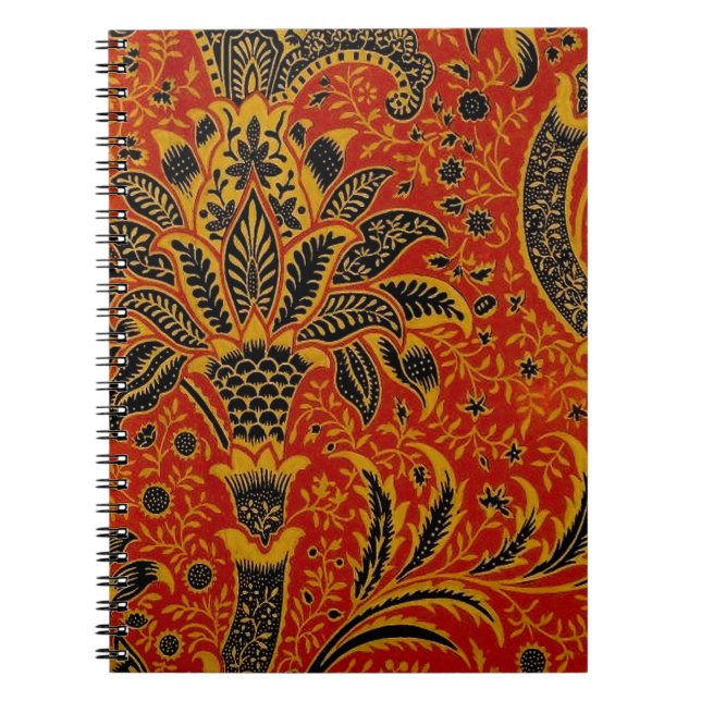 Carnet William Morris Inde Floral rouge (Devant)