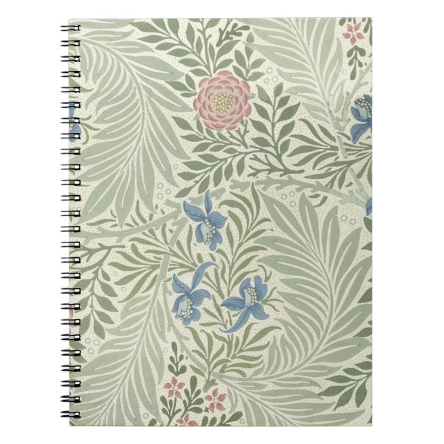 Carnet William Morris Larkspur Fond d'écran floral (Devant)
