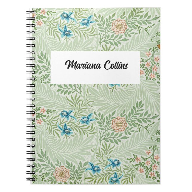 Carnet William Morris Larkspur Personalized (Devant)