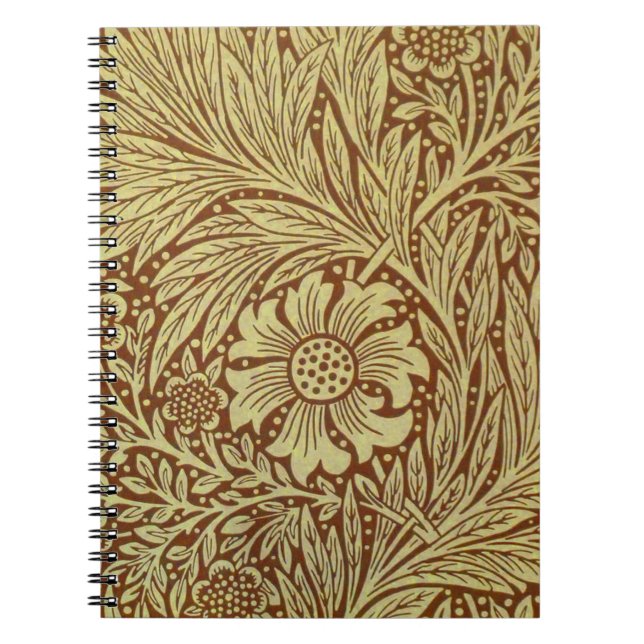 Carnet William Morris Marigold Motif de fleurs antiques (Devant)