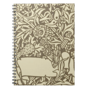 Carnet William Morris Owl Floral Design Vintage