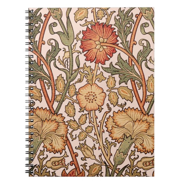 Carnet William Morris Rose Flower Fond d'écran Motif (Devant)
