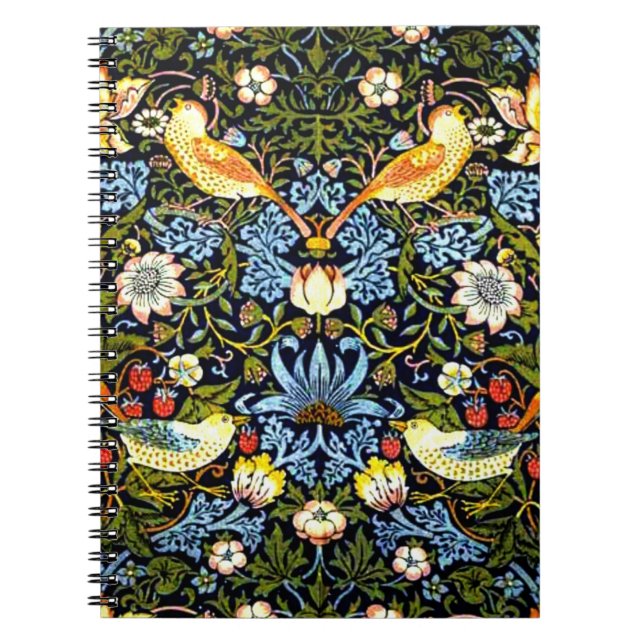Carnet William Morris, Strawberry Thief (Devant)