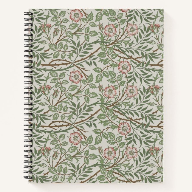 Carnet William Morris Sweetbrie Floral Art Nouveau (Devant)