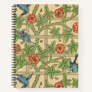 Carnet William Morris Trellis Design classique de papier 