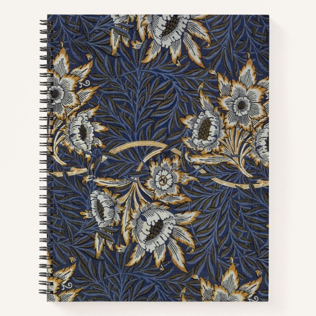 Carnet William Morris Tulip Willow Blue Motif (Devant)
