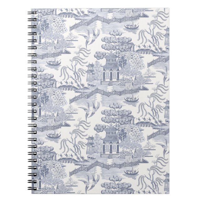 Carnet Willow bleu en bleu gris (Devant)