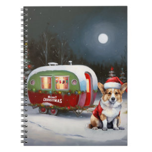 Carnet Winter Corgi Caravan Christmas Adventure