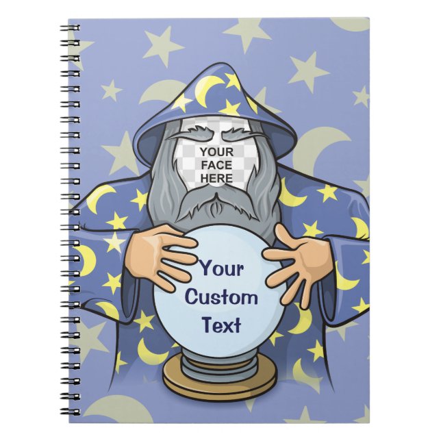 Carnet Wizard with your face (Devant)