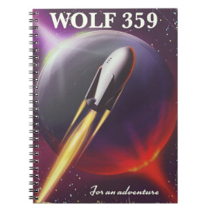 Carnet Wolf 359 "for an Adventure" Space travel poster
