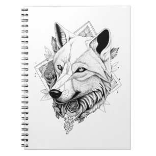 Carnet Wolf Wild Animal Nature Illustration Art tatouage