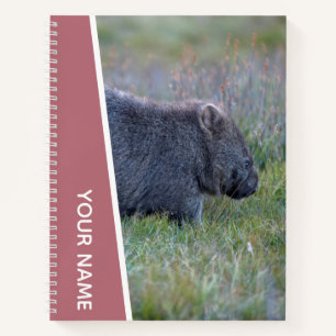 Carnet Wombat Australie mignonne animal, Rose personnalis