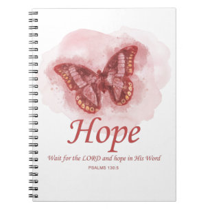 Carnet Women’s Christian Butterfly Bible Verse: Hope