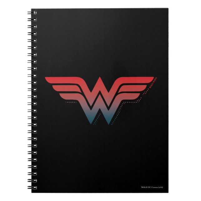 Carnet Wonder Woman Red Blue Gradient Logo (Devant)