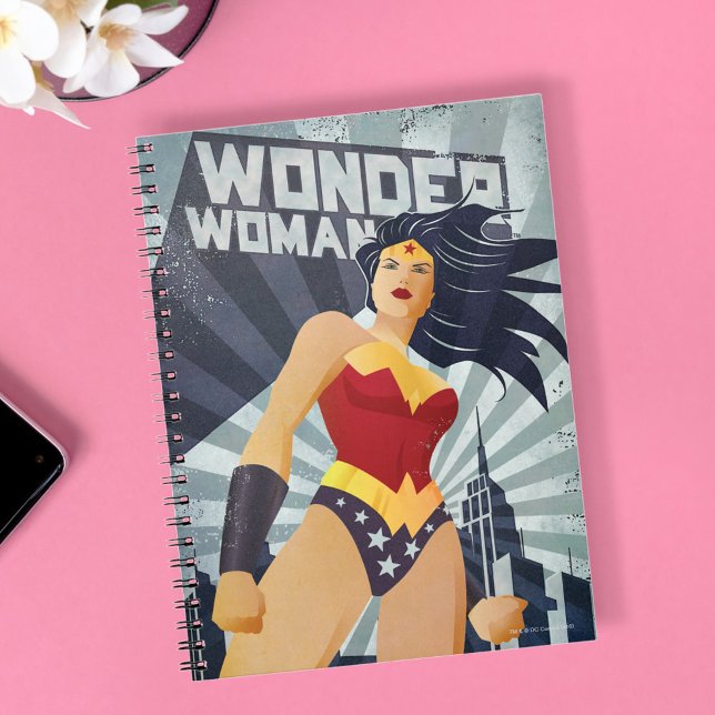 Carnet Wonder Woman Retro City Sunburst (Créateur téléchargé)