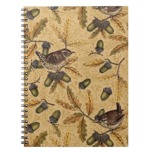 Carnet Wrens et glands sur le miel (Devant)