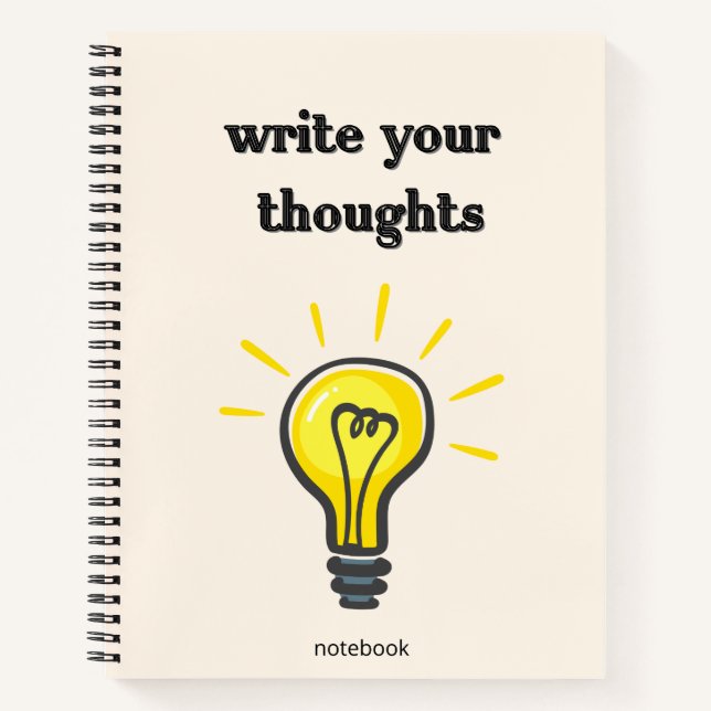 Carnet Write Your Thoughts – Elegant Lined Notebook (Devant)