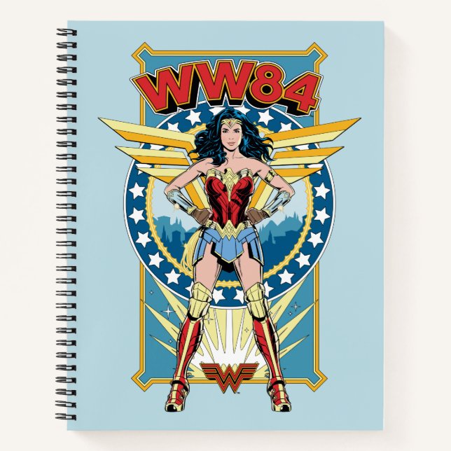 Carnet WW84 | Retro Comic Wonder Woman Badge de caractère (Devant)