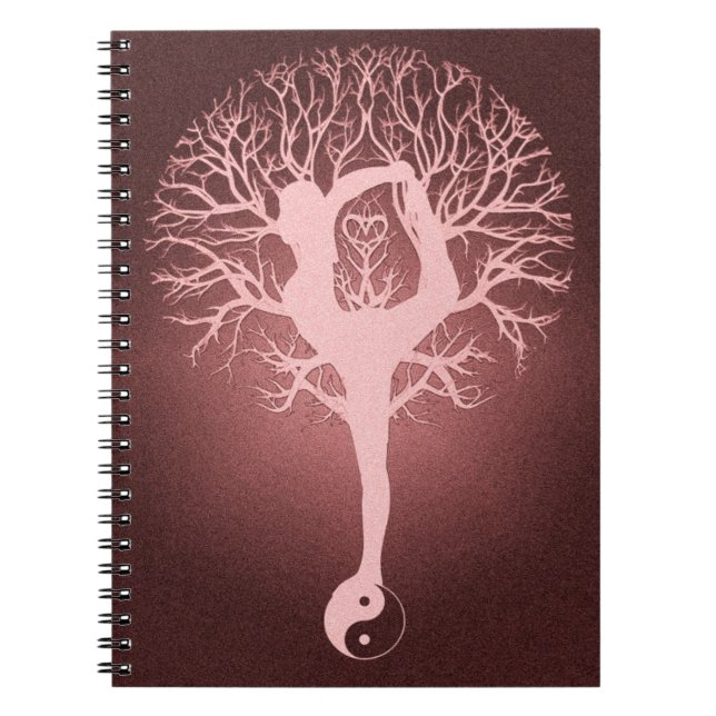 Carnet Yang de Yin, arbre de la vie, yoga, harmonie (Devant)