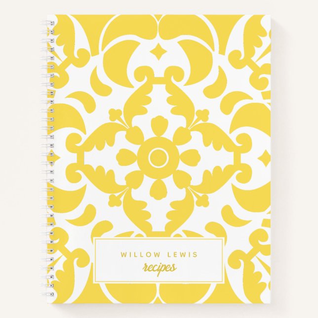 Carnet Yellow Azulejos Portugal Méditerranée Recette (Devant)
