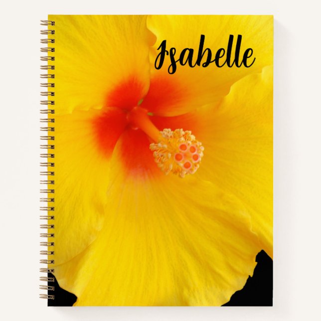 Carnet Yellow Hibiscus Flower Photo (Devant)