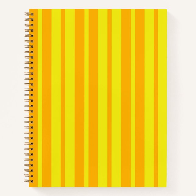 Carnet Yellow Stylish Stripes Pattern Design  (Devant)