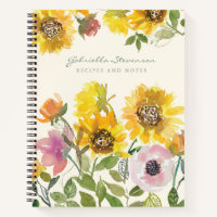 Yellow Sunflower Floral Aquarelle Recette personna