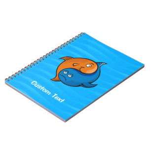 Carnet Yin Yang Fish Cartoon