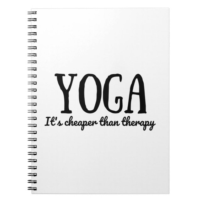 Carnet Yoga C'est moins cher que la thérapie (Devant)
