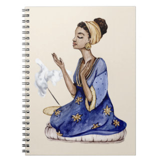 Carnet Yoga Girl | Méditation | Illustration du yoga