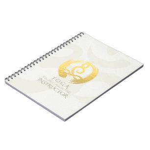 Carnet Yoga Instructor Meditation Posture Zen & OM Symbol