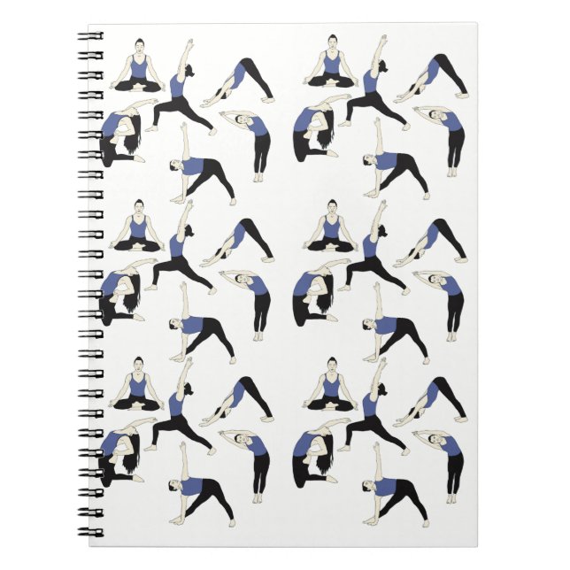 Carnet Yogaposen Notizbuch in Blau – für klare Gedanken & (Devant)
