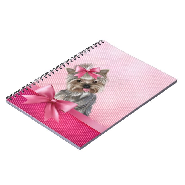 Carnet Yorkshire Terrier Pink Princess Yorkie Puppy Dog (Côté gauche)