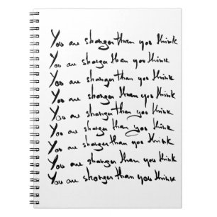 Carnet You are STRONGER than you think! quote