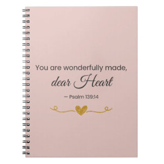Carnet You Are Wonderfully Made – Psalm 139:14 Notebook