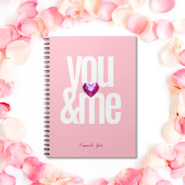 Carnet You & Me Personalized Pink Valentine's Day