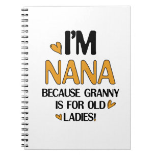 Carnet Young Nana Graphic Nana Clipart Design Grandma Art
