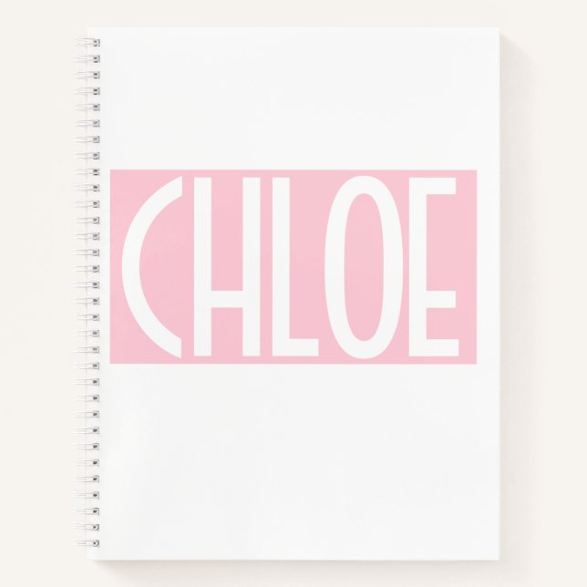 Carnet Your | Bold White Text on Light Pink (Devant)